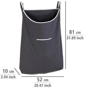 Szary wiszący kosz na pranie Wenko Door Laundry, 65 l
