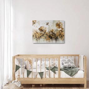 Obraz na szkle - Abstrakcyjny kwiatowy obraz (70x50 cm)