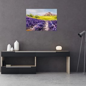 Obraz na szkle - Prowansja, Francja, malarstwo olejne (70x50 cm)