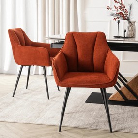 Krzesło Tapicerowane do Salonu NAWARA Rude Nowoczesne