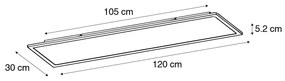 Nowoczesny panel LED czarny 120 cm z funkcją ściemniania do ciepłego światła - Liv Nowoczesny Oswietlenie wewnetrzne