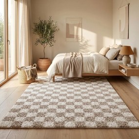 Beżowy/kremowy dywan 160x230 cm Grida – ESTE