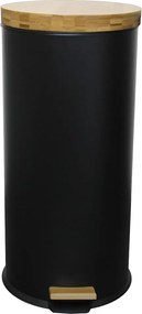 Kosz na Śmieci z Pedałem Inox FOREST czarny 30L