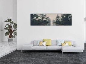Obraz drogi w deszczu (170x50 cm)