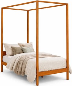 Miodowo brązowe pojedyncze łóżko 100x200cm R4-E06