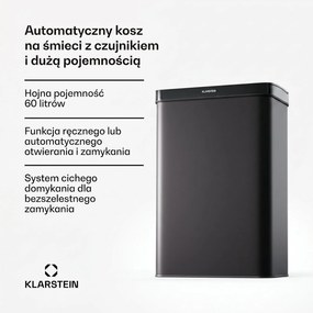Klarstein Bezdotykowy kosz na śmieci z czujnikiem ruchu 60 l