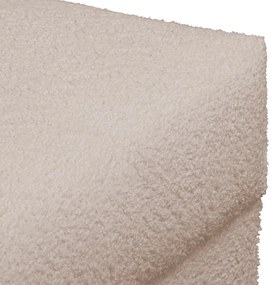 Beżowy puf z materiału bouclé Ariella – Ropez