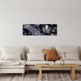 Obraz - Diamenty w pomieszczeniu (z zegarem) (90x30 cm)