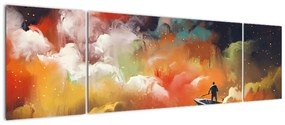 Obraz - człowiek unoszący się w kosmosie (170x50 cm)