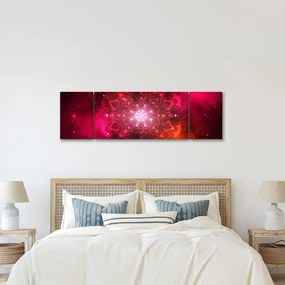 Obraz czerwonej abstrakcji (170x50 cm)