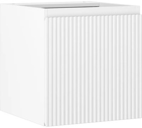 Mexen Rivel szafka łazienkowa podumywalkowa 45 cm, 1 drzwi, ryflowana, biała mat - 91A21-04547-1-BF01