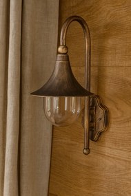 Czarno-złoty kinkiet zewnętrzny w stylu retro - 4X S316 S3-B75