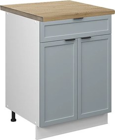 Szafka dolna do kuchni jasnoniebiesko-szary 60x60x82 fame-line