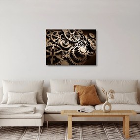 Obraz na szkle - Części zegara (70x50 cm)