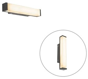 Lampa ścienna czarna 32 cm IP44 - Cascada Nowoczesny Oswietlenie wewnetrzne