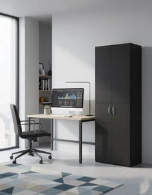 Czarna szafa biurowa E6-Z67
