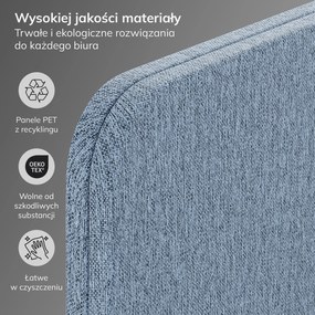 Parawan akustyczny SADIE Frozen Lake 260/145 cm