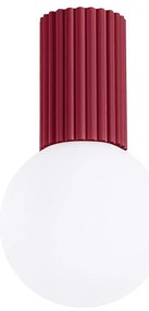 Plafon HALO burgund IP44 ryflowany SOLLUX  LIGHTING