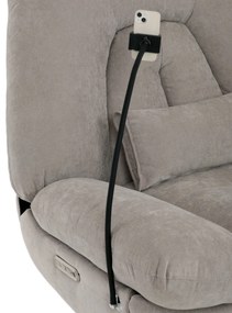 Elektryczny fotel z wbudowanym sterowaniem, beżowy