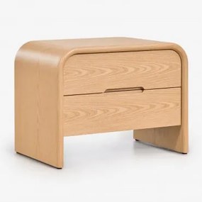 Zestaw 2 Szafek Nocnych 45x40 Cm Z Mdf Claudres Roble - Sklum