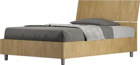 Łóżko bez stelaża 120x200 Nachylony zagłówek dąb naturalny Demas
