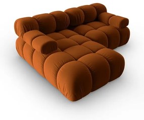 Pomarańczowa aksamitna sofa 191 cm Bellis – Micadoni Home