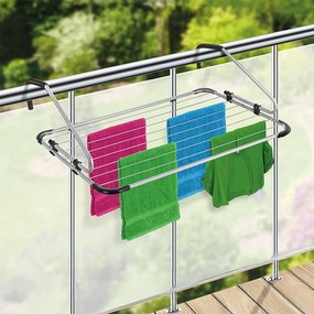 Wisząca suszarka na pranie w kolorze srebra 10,5 m – Orion