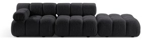 Antracytowa sofa modułowa z materiału bouclé 288 cm Bellis – Micadoni