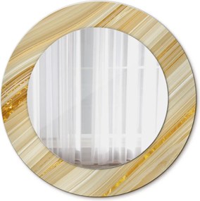 Lustro z nadrukiem okrągłe Złoty abstrakcyjny