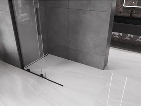 Mexen Velar ścianka prysznicowa rozsuwana Walk-in 80 x 200 cm, transparent 8 mm, czarna - 871-080-000-03-70
