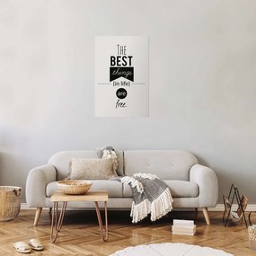 Plakat Best things in life 40x60 cm bez ramy z marginesem ARTGEIST B