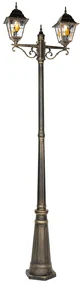 Zewnetrzna Vintage latarnia zewnętrzna antyczne złoto 240 cm 2-punktowa - Antigua klasyczny/Antyczny Oswietlenie zewnetrzne