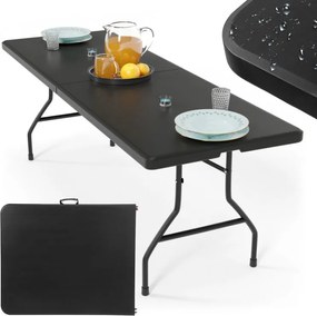 Jago Stół składany 183 cm dla 8 osób - czarny