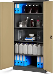 Szafa biurowa Eco Design Jan H 90x40x195 cm antracyt/orzech