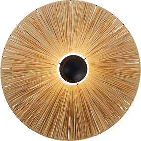 Rustykalna lampa ścienna czarna ze sznurkiem 60 cm - Leia