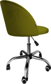 Fotel obrotowy COLIN krzesło biurowe fotel ergonomiczny do biurka : Kolor Stelaża - Chrom, Kolor tkaniny - VELVET - BL75, Typ siedziska - Siedzisko obrotowe 360°, Typ tkaniny - Velvet