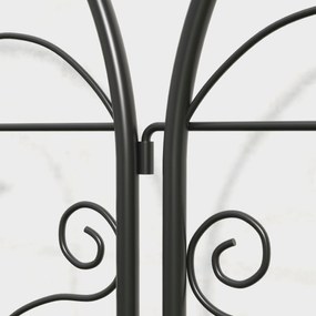 Metalowe Kratki na Róże 2 szt. Outsunny Zestaw, Odporny na Rdzę, dla Roślin Pnących z Motywem Ptaków 50x120 cm, Czarny