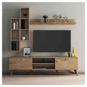 Zestaw pod TV w dekorze sosny 180x48 cm Veronica – Kalune Design