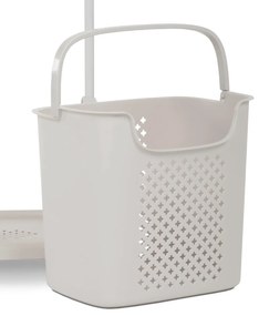 Stojak na ubrania z koszem GD-186 BGE, plastik,biały