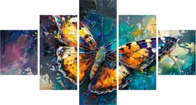 Obraz - Motyl, obraz olejny (125x70 cm)