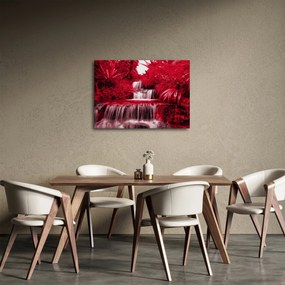 Obraz - Indonezyjskie wodospady w kolorze czerwonym (70x50 cm)