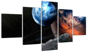 Obraz planety w kosmosie (125x70 cm)