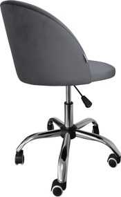 Fotel obrotowy COLIN krzesło biurowe fotel ergonomiczny do biurka : Kolor Stelaża - Chrom, Kolor tkaniny - VELVET - BL14, Typ siedziska - Siedzisko obrotowe 360°, Typ tkaniny - Velvet