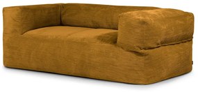 Musztardowy sztruksowy worek do siedzenia Sofa MooG – SLOWDOWN