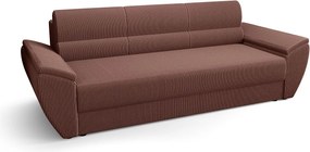 BEDANTE SOFA REBI BIS z funkcją spania POSO 29 brązowy z pojemnikiem na pościel, sofa do salonu, kanapa, sofa rozkładana, sofa z pojemnikiem, wersalka