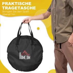 Bramki do piłki nożnej Homcom, zestaw 2 siatek do piłki nożnej, składane do ogrodu lub parku, czarne