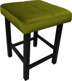 Taboret KLASYK tkanina Welur stelaż metalowy : Kolor Stelaża - Czarny , Kolor tkaniny - VELVET - BL75, Typ tkaniny - Velvet, Wysokość - 45 cm