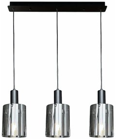Czarna metalowa lampa wisząca H8-G16