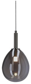 Szara lampa wisząca LED ze szklanym kloszem Lukka – Candellux Lighting