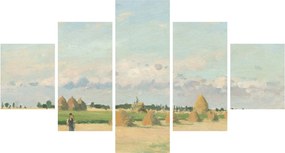 Obraz - Camille Pissarro, Landscape, Ile de France, reprodukcje (125x70 cm)